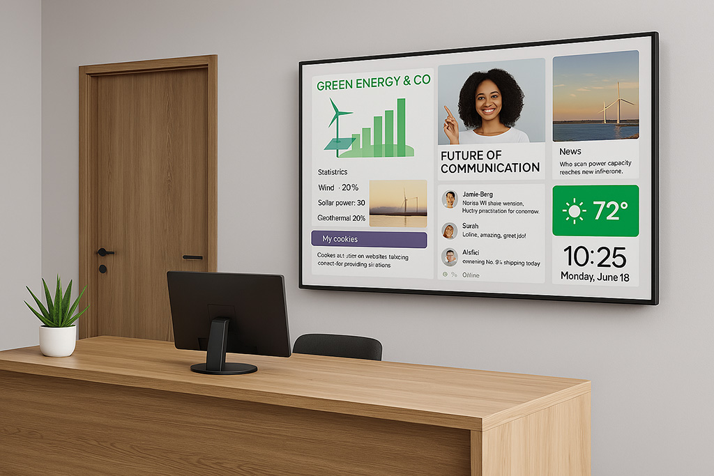 Voxicon 55" in receptieomgeving