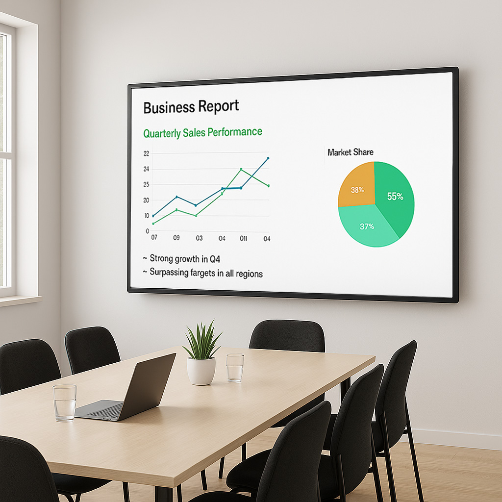 Voxicon 75" in conferentieomgeving