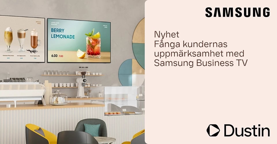 Fånga dina kunders uppmärksamhet med Samsung Business TV
