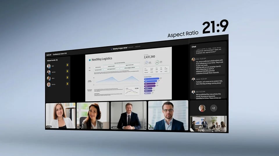 SAMSUNG QP105D-5K 105" LED 5120X2160 500NITS 21:9 24/7 MS TEAMS