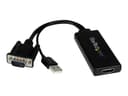 Startech VGA to HDMI Adapter +Sound Svart