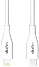 Cirafon Sync/charge Silcon Cable USB-C To Lightning 1.8m hvid