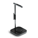 Satechi 2-in-1 Headphone Stand With Wireless Charger Silver, Svart Stativ till headset