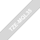 Brother Tape 12mm TZe-MQL35 Vit/Ljus Grå 