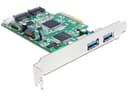 Delock PCI Express Card > 2 x external USB 3.0, 2 x internal SATA 6 Gb/s 