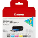 Canon Blekk Multipack PGI-550/CLI-551 (PGBK/C/M/Y/BK/GY) 
