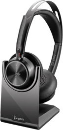 HP Poly Voyager Focus 2 med laddningsställ USB Type-A / USB Type-C Microsoft Teams Svart