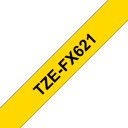 Brother Tape 9mm TZe-FX621 Svart/Gul Flexibel 