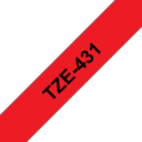 Brother Tape 12mm TZe-431 Musta/Punainen 