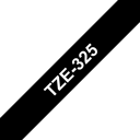 Brother Tape 9mm TZe-325 Hvit/Svart 