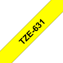 Brother Tape 12mm TZe-631 Svart/Gul 