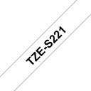 Brother Tape 9mm TZe-S221 Svart/Hvit Ekstra Sterk 