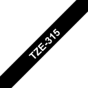 Brother Tape 6mm TZe-315 Valkoinen/Musta 