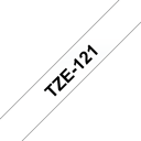 Brother Tape 9mm TZe-121 Svart/Transparent 