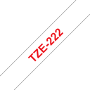 Brother Tape 9mm TZe-222 Rød/Hvit 