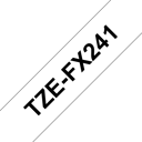 Brother Tape 18mm TZe-FX241 Svart/Vit Flexibel 