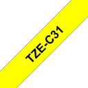 Brother Tape 12mm TZe-C31 Zwart/Neon Geel 