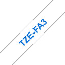 Brother Tape 12mm TZe-FA3 Tyg Vit/Blå 