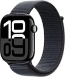 Apple Watch Series 10 GPS + Cellular 46mm Jet Black Aluminium Case with Ink Sport Loop Musta