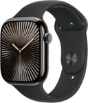 Apple Watch Series 10 GPS + Cellular 46mm Slate Titanium Case with Black Sport Band - S/M Harmaa