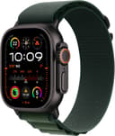 Apple Watch Ultra 2 GPS + Cellular 49mm Black Titanium Case with Dark Green Alpine Loop - Medium Sort