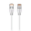 Ubiquiti UniFi Etherlighting Patch Cable RJ-45 Cat 6 0.15m Gjennomsiktig, Hvit
