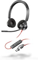 HP Poly Blackwire 3320 Stereo USB Type-C / USB Type-A Microsoft Teams Svart