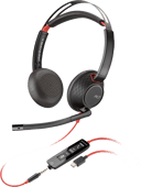 HP Poly Blackwire 5220 Stereo USB-C Microsoft Teams Svart