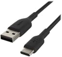 Belkin Braided Cable 2m USB-A USB-C Musta, Noir