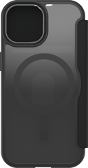 Otterbox React Folio MagSafe iPhone 13, iPhone 14, iPhone 15, iPhone 16e, iPhone 17e Svart, Transparent