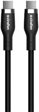 Cirafon USB-C 240w opladerkabel i silikone - hurtig opladning og fleksibilitet 1.3m USB-C USB-C Sort