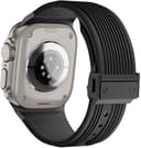 Cirafon Silikoniranneke Apple Watch -älykellolle (42/44/45/49 mm), jossa on taittolukko 