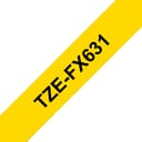 Brother Tape 12mm TZe-FX631 Sort/Gul Fleksibel 