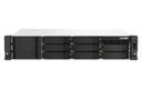 Qnap TS-873AeU-RP NAS Teline ( 2U ) Ryzen Embedded V1500B 4 GB DDR4 0 TB QuTS hero musta