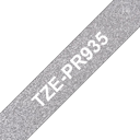 Brother Tape 12mm TZe-PR935 Valkoinen/Kimaltava Hopea 