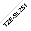 Brother Tape 24mm TZe-SL251 Selvlamineret Sort/Hvid 