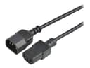 Prokord Förlängningskabel för ström 0.5m C14 coupler C13 coupler Svart