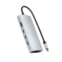 Satechi USB-C Multiport Adapter 8K with Ethernet V3 - Silver USB-C 3.2 Gen 1 (3.1 Gen 1)