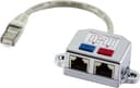 Deltaco FTP Shieldede Y-Cable 1xRJ45Ha To 2xRJ45Ho RJ-45 0.15m Metallinen Musta Valkoinen