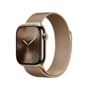 Apple Watch Series 10 GPS + Cellular 42mm Gold Titanium Case with Gold Milanese Loop 