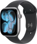 Apple Watch Series 11 GPS + Cellular 46mm Space Grey Aluminium Case with Black Sport Band - M/L 