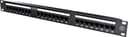Deltaco Patch panel Musta Cat 6A 1U