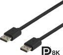 Deltaco DisplayPort kabel, DP 1.4, 8K@60Hz, 1m, svart 1m DisplayPort DisplayPort Svart