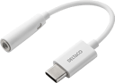 Deltaco USB-C til 3,5 mm adapter, stereo, aktiv, 11 cm, hvid 