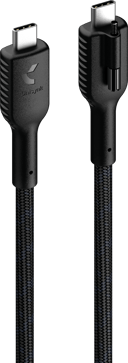 Unisynk USB-C Cable For Pro Av Dock 3.1 Gen 2 240W PD 2m Fabric Black 2m USB-C USB-C Svart