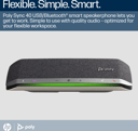 HP Poly Sync 40+ Microsoft Teams-sertifisert USB-A USB-C-høyttalertelefon +BT700 USB-A-adapter 
