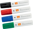 Nobo Pennor Glide Flytande Bläck Stor Mejselspets 10mm Mixade Färger 4st - Whiteboard 