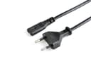 Prokord Cable Power 2-Pin - Straight 1m Black 1m CEE7/16 C7 Sort