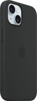Apple Silikonskal med MagSafe iPhone 15 Noir, Svart