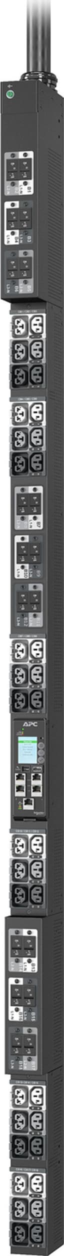 APC NetShelter Rack PDU Advanced Metered, 0U, 3 Phase, 415V, 69.0kVA 100A, 36 Outlets grenuttag 18 AC-utgångar Svart 